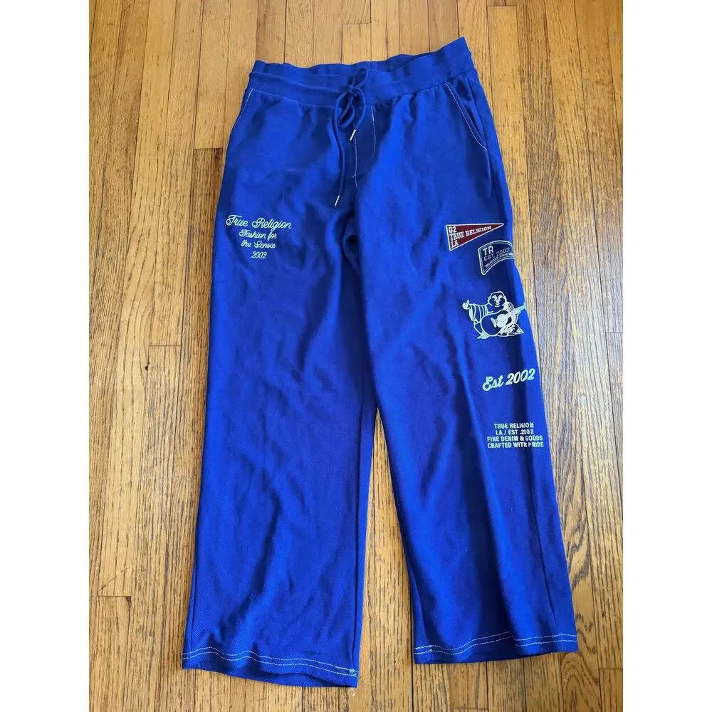 True Religion Mens Reverse Terry Baggy Sweatpants